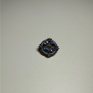 Blue and Gold Tones Brooch